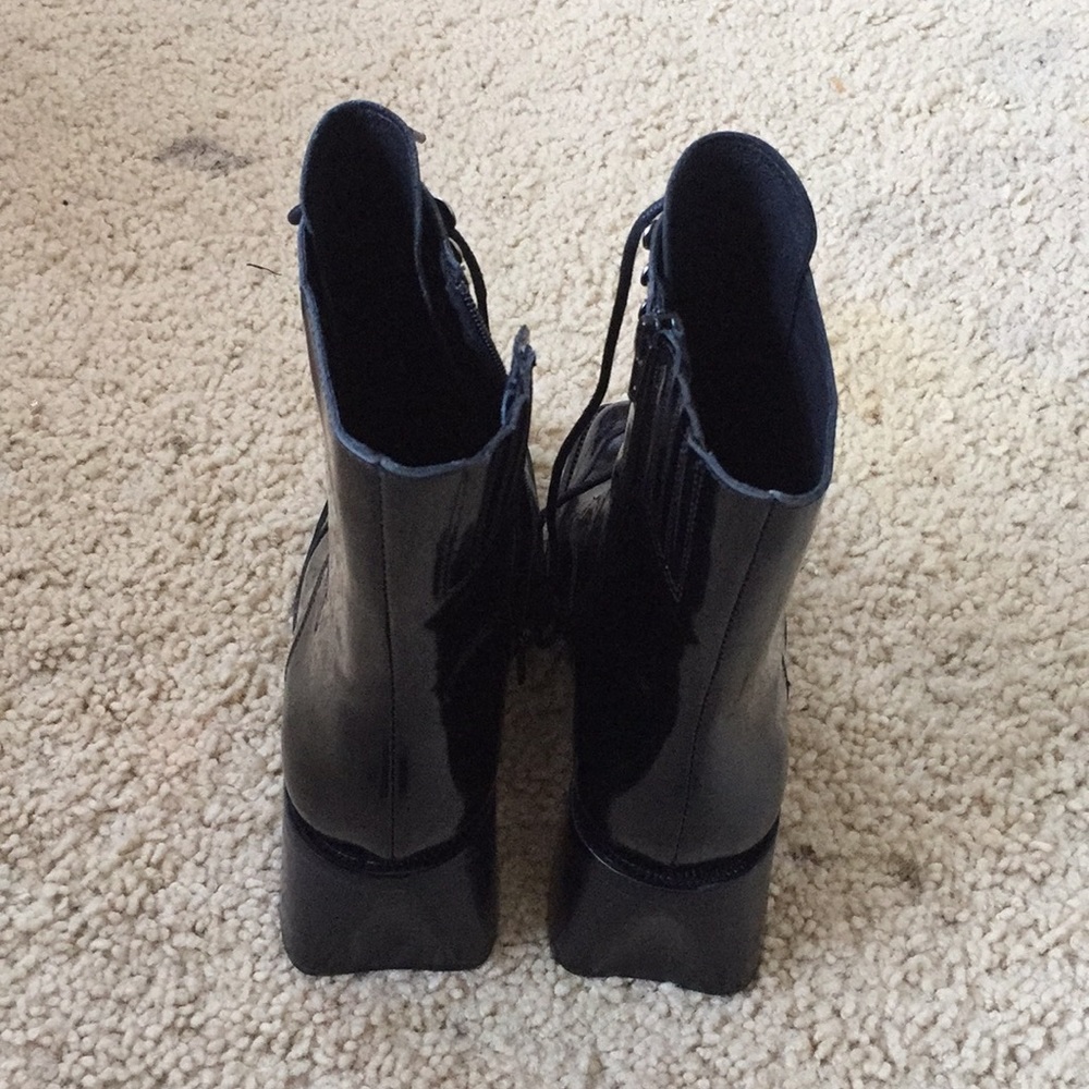 Jeffrey Campbell Lace Up square toe boots - Picture 3 of 5